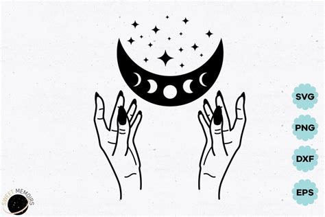 Tap into Lunar Magic with Witch Moon SVG
